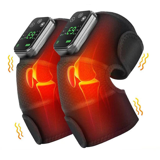 3-in-1 Shoulder Knee Electric Heating Massager Black Double