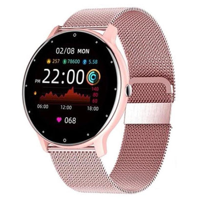 Full Touch Screen Smartwatch Pink Steel