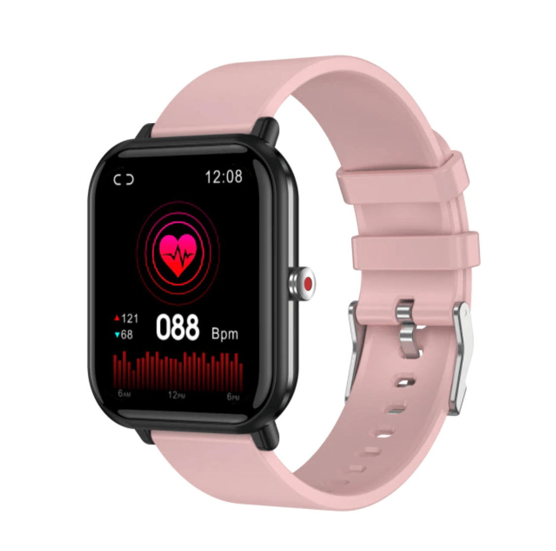 Bluetooth Smartwatch For Android Pink Display