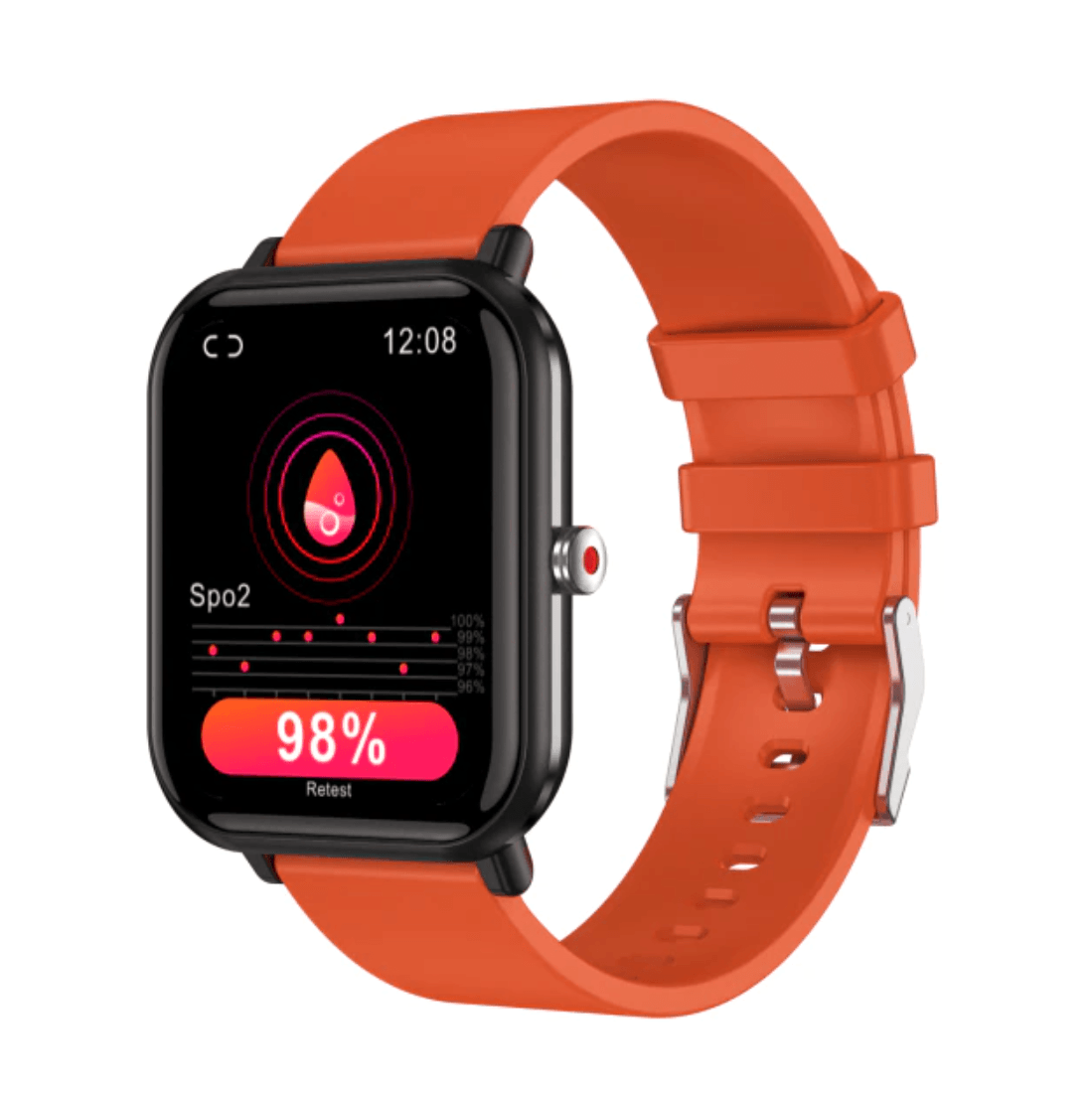 Bluetooth Smartwatch For Android Orange Display